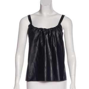 HELMUT LANG Pleather Tank Top - S